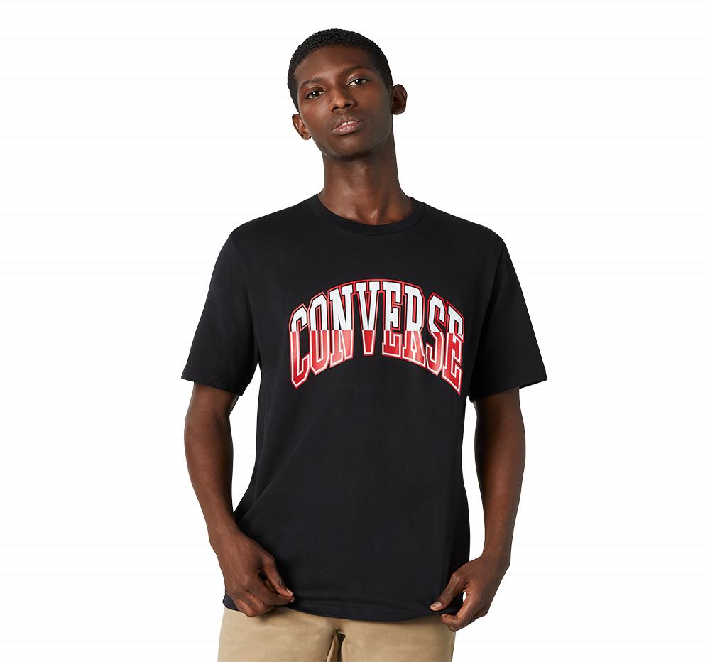 Camiseta Converse Twisted Varsity Graphic Homem Pretas 506273FJH
